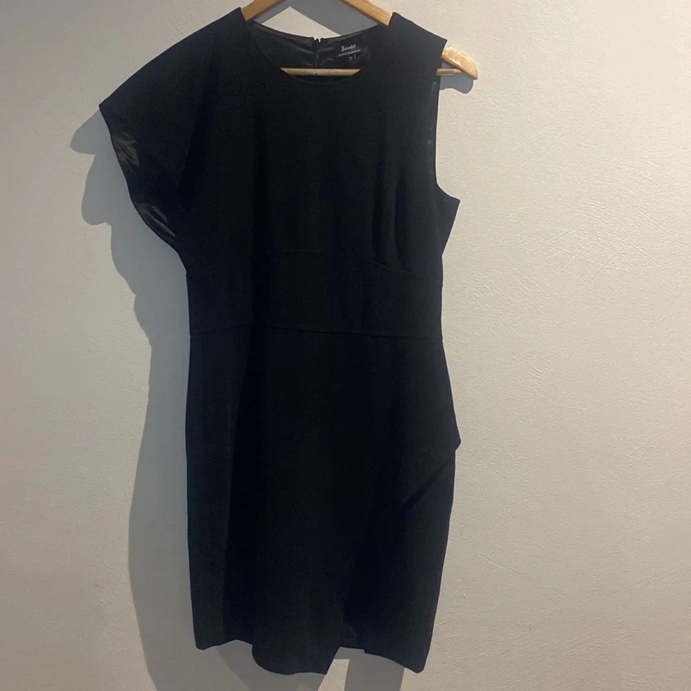 Bardot - Black Dress Asymmetrical Hem - Size 12 - Picture 2 of 10